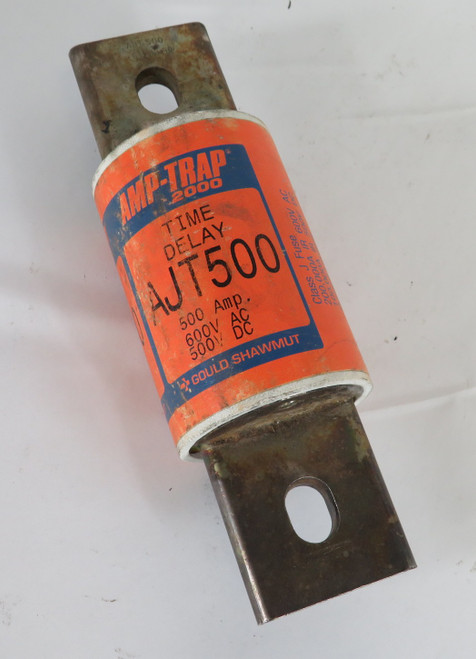 Gould Shawmut AJT500 Time Delay Fuse 500A 600VAC 500VDC USED
