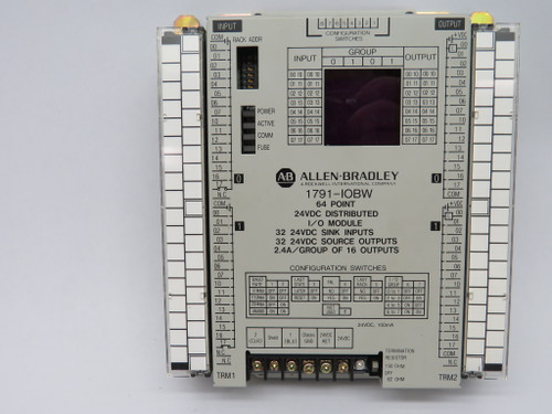 Allen-Bradley 1791-IOBW Ser A Distributed I/O Module 64Pt 24VDC SHELF WEAR NOP