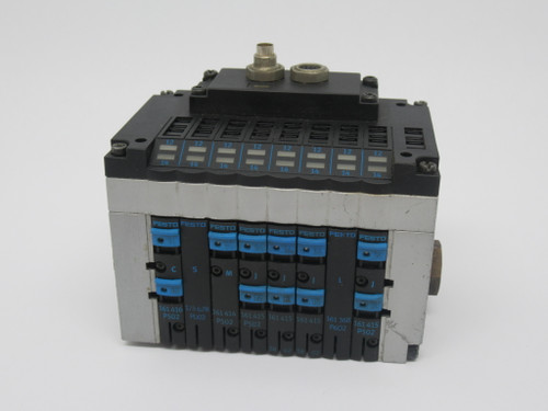 Festo CPV10-VI-10P-10-8C-FB-R-Y-CSM3JLJ Solenoid Valve Manifold Assembly USED