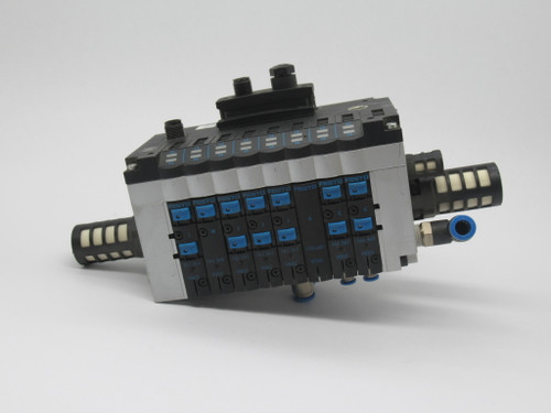 Festo CPV14-VI-10P-14-8C-N2-R-Y-JM3JSCC+GA Solenoid Valve Manifold Assembly USED