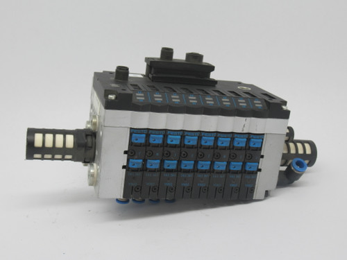 Festo CPV14-VI-10P-14-8C-N2-R-Y-JN3JNJJ+GA Solenoid Valve Manifold Assembly USED