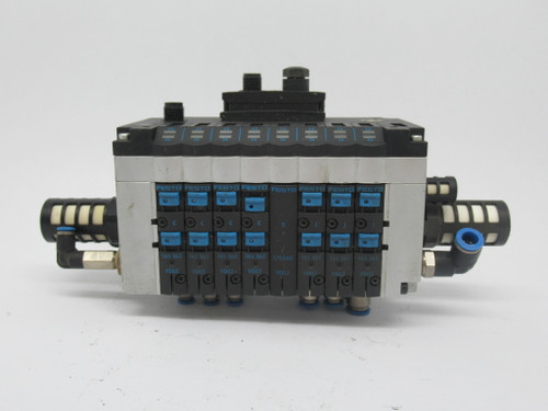 Festo CPV14-VI-10P-14-8C-N2-R-Y-4CS3J+GA Solenoid Valve Manifold Assembly USED