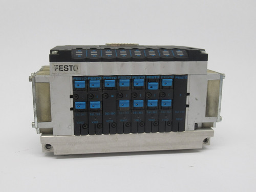 Festo CPV14-VI-10P-14-8C-N2-R-Y-CJM3JCL+G Solenoid Valve Manifold Assembly USED