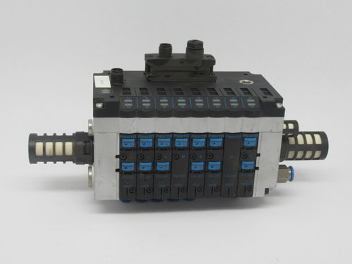 Festo CPV14-VI-10P-14-8C-N2-R-Y-JJNMNJSC+GA Valve Manifold Assembly DAMAGED USED