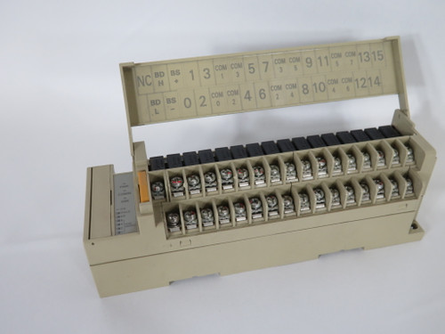 Omron SRT2-ROC16 Output Remote Terminal 24VDC 16Pt MISSING DIN RAIL CLIP USED