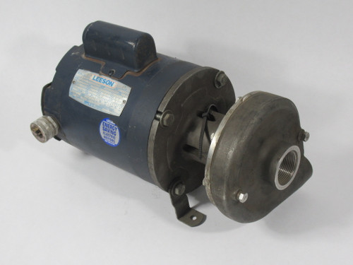 Generic 80123 Centrifugal Pump C/W Leeson 1/3HP 1725RPM 115/208-230V C56C USED
