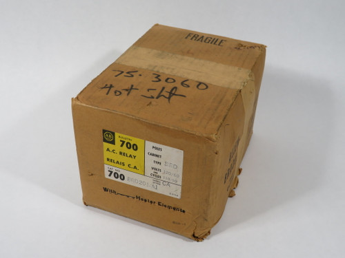 Allen-Bradley 700-BRD201-A1 Enclosed AC Relay 120V@60Hz 110V@50Hz SHELF WEAR NEW