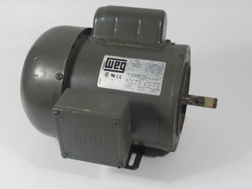 Weg FC33104 1/3HP 1750RPM 115/208-230V B56C TEFC 1PH 6.00/3.00A 60Hz USED