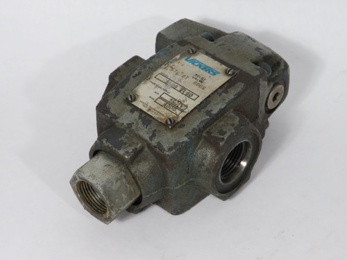 Vickers CS06B50 Pressure Relief Valve NO HANDLE/ADJUSTED LABEL USED