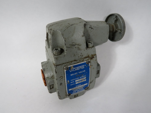 Vickers CT-06-F-40 Balanced Piston Relief Valve 1500-3000 psi 3/4" NPT USED