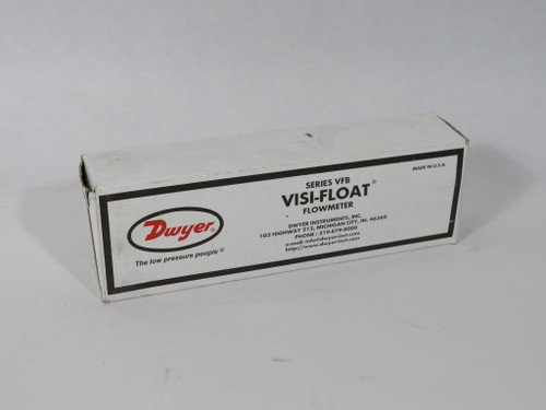 Dwyer VFB-50-SSV Acrylic Flowmeter 0.3-3 SCFH Air 4" Scale 1/8" NPT NEW