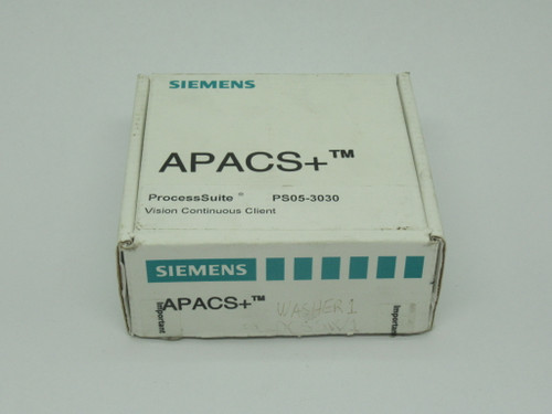 Siemens PS05-3030 APACS+ Process Suite Vision Continuous Client Software NEW