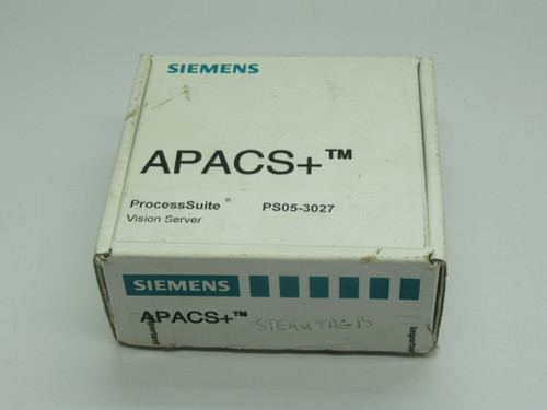 Siemens PS05-3027 APACS+ Process Suite Vision Server Software NEW