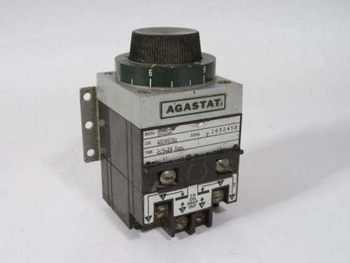 Agastat 7022CC Off-Delay Timing Relay 1.5-15sec 480V 60Hz RUST ON SCREWS USED