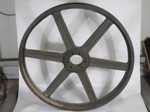 Generic 4 5V 37.5 F V-Belt Sheave 1-4" F Bushing 4-Groove 37.5" OD 5V Belt USED