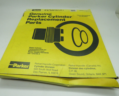 Parker PK922HLL01 12" Piston Seal Kit Damaged Box NEW