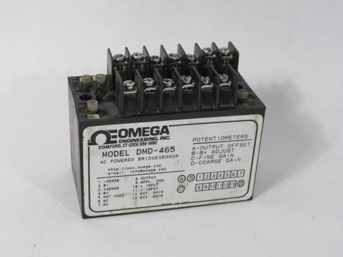 Omega Engineering DMD-465 Strain Amplifier/Signal Conditioner 115V USED