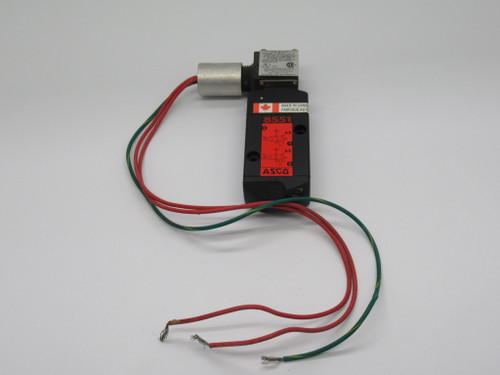 Asco EF8551A1MMS Solenoid Valve 120V 60Hz 6.3W 30-150 psi 1/4" NPT USED