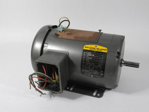 Baldor 0.5HP 1140RPM 115/230V 56/56H TEFC 1Ph 8/4A 60Hz COS DMG USED