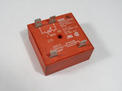 NCC Q1F-00600-315 Solid State Cube Timer 30-600 Seconds 240V 1A USED