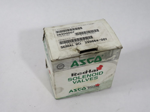 Asco 26300007 4-Way Solenoid Valve 120V 60Hz 1/8" SHELF WEAR/DIRTY BOX NEW