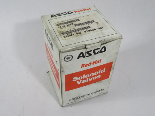 Asco 26490027 2-Way Solenoid Valve 2NC NO COIL NOP