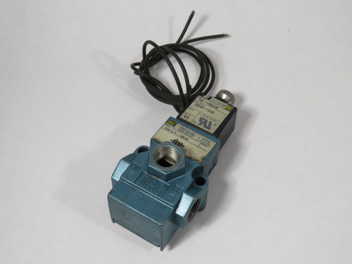 MAC 55B-12-PI-114BAAB Solenoid Valve 120V/60Hz 110V/50Hz 150 psi 3/8" NPT USED