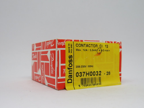 Danfoss 037H0032-28 Contactor Type CI 12 208-230V 60Hz 12A 4NO NEW