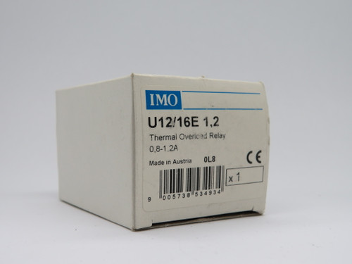 IMO U12/16E1.2 Thermal Overload Relay 0.8-1.2A NEW