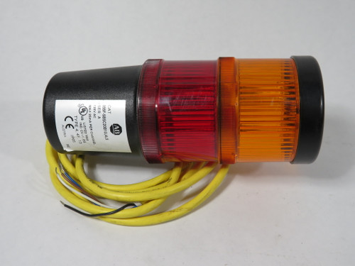 Allen-Bradley 855F-SBSC20B10L4L5 Ser. A Stack Light 70mm Red/Amber 6' Cable USED