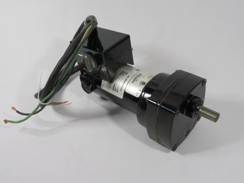 Bison 011-190-0007 DC Gearmotor 6.7:1 11 in-lbs 1/20HP 269RPM 90VDC 0.62A USED