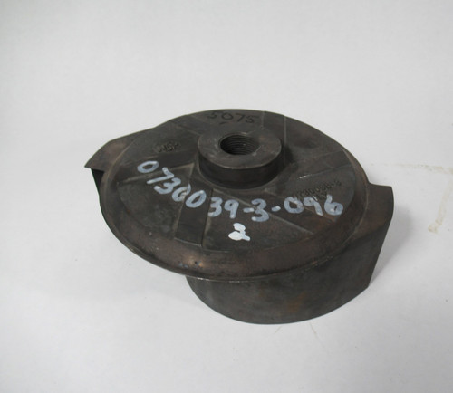 Wemco Self Priming 0730038-3 Pump Impeller 1-1/8" Threaded ID 10-1/2" OD USED