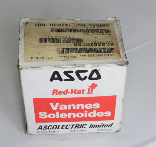 Asco SC8262G265-110/120 Solenoid Valve 120V 60Hz 1/4" NPT BOX DMG/SHELF WEAR NEW