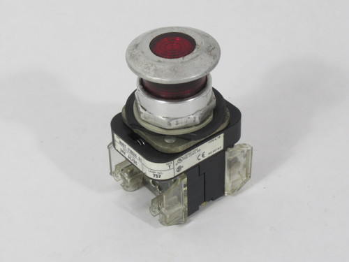 Allen-Bradley 800TC-FXQ24RA1 Illuminated Push-Pull Button Ser.T Red 1NO 1NC USED