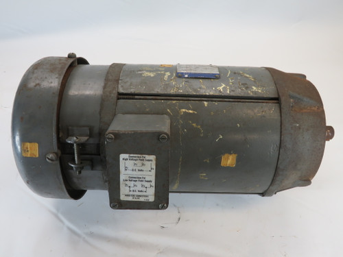 Baldor DC Motor 2HP 1750rpm 180/200/100VDC 184C 6246D TEFC COS DMG/RUST USED