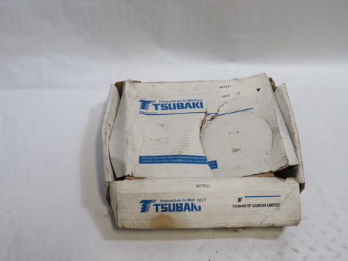 Tsubaki 60TR1L Spring Clip Roller Chain 60 Chain 3/4" Pitch 10' BOX DAMAGE NEW