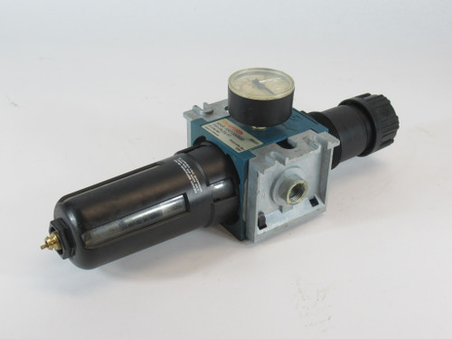 Rexroth 5351330900 Filter Regulator w/Gauge 3/8" NPT 12 bar SHELF WEAR USED