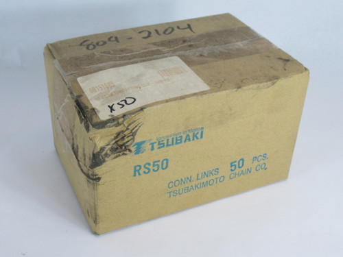 Tsubaki RS50-1-CL Connecting Link Spring Clip Slip Fit 50-Pack SEALED NEW