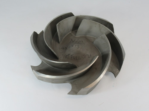 Peerless Pump 2696422R 6-Vane Stainless Steel Impeller 4x6x13 11" OD USED