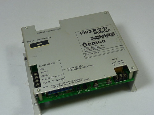 Gemco 1993-BCD-3600-12-L-T-X Module 1993-R-2-D  USED