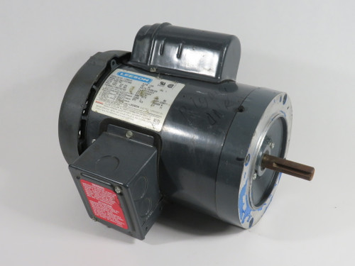 Leeson 3/4HP 1725RPM 115-208/230V 56C TEFC 1Ph 11/5.4-5.5FLA 60Hz *NO KEY* USED