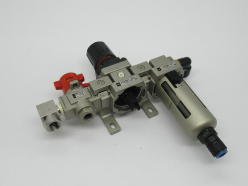 SMC EAW3000-F03D Filter Regulator Assembly 0.05-0.85MPa MISSING BOWL USED