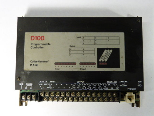 Eaton D100CRA14 Series A1 Programmable Logic Controller 120VAC  USED