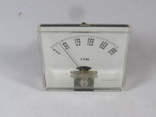 Yokogawa 62827LX FPM Panel Meter Gauge 0-340 FPM 3-1/2" Diameter  USED