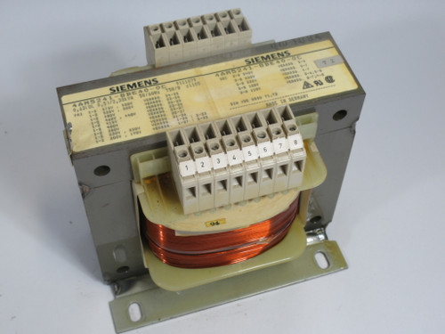 Siemens 4AM5241-8BE40-0C Control Transformer 0.5/2.33kVa Pri.190-575V USED