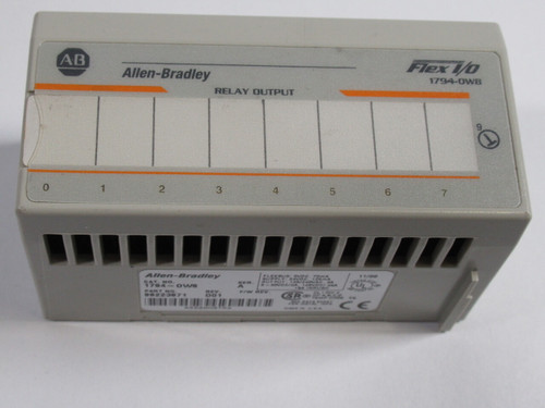 Allen-Bradley 1794-OW8 Ser A Flex I/O Relay Output 96223671 Rev D01 USED