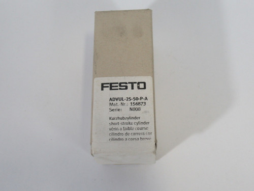 Festo 156873 ADVUL-25-50-PA Compact Pneumatic Cylinder 25mm Bore 50mm Stroke NEW