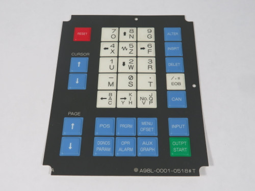 Fanuc A98L-0001-0518#T Membrane Keysheet Keypad NOP