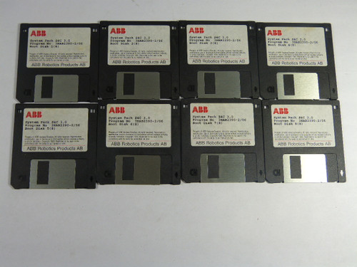 ABB Robotics 3HAB2390-2/06 S4c 3.0 System Packs-8 Disks  USED