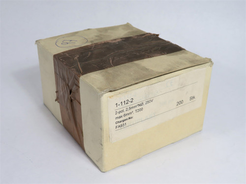 Tekuplast 1-112-2 Porcelain Terminal Block 2-Pole 2.5mm 250V 140-Pack NEW